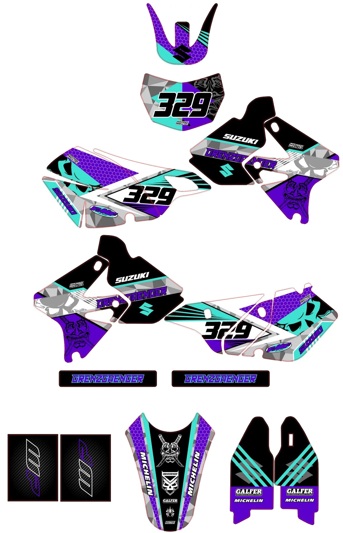 graphics kit SUZUKI DRZ 400 - RIPNEX