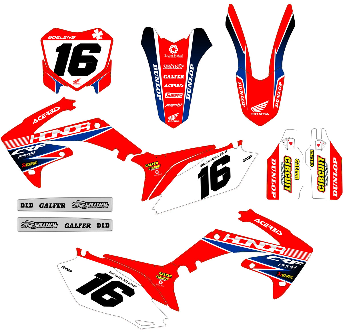Graphics kit HONDA CRF 250-450 (2009-2012) - TRAXUS