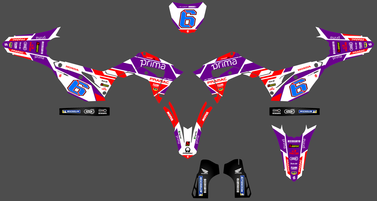 graphics kit HONDA CRF 450 2017-2020 CRF 250 2018-2021 - FLYXON