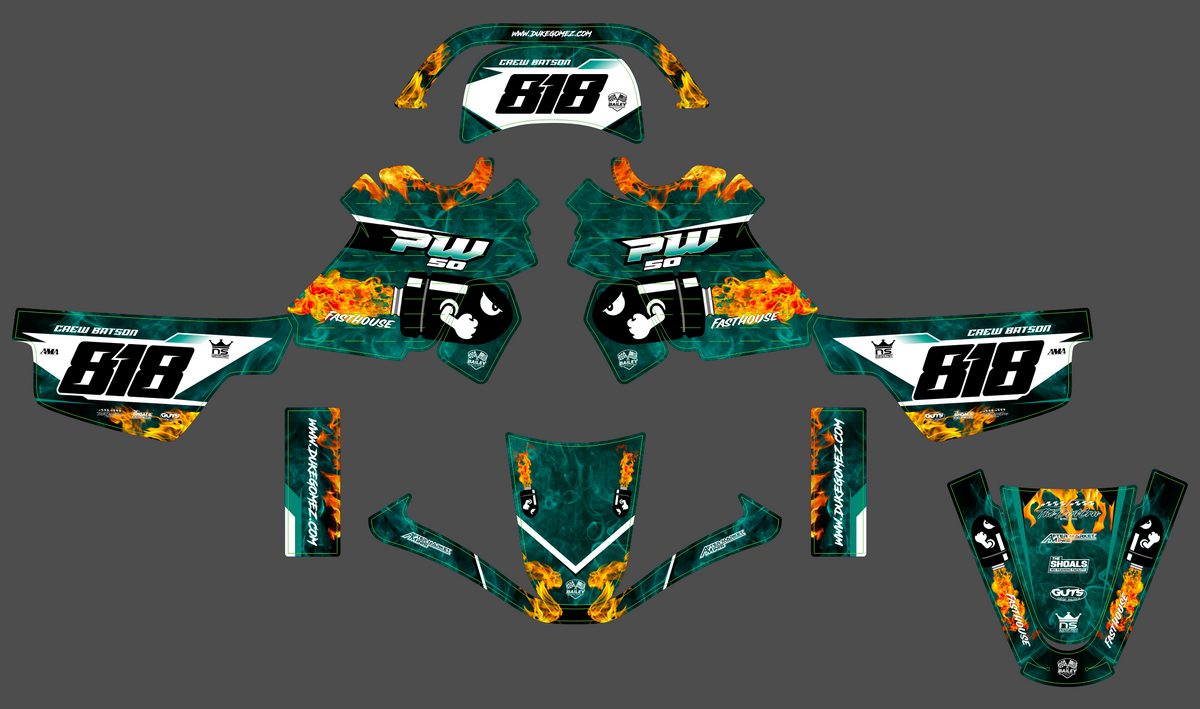 graphics kit YAMAHA PIWI PW 50 80 1990-2025 - THRAXON