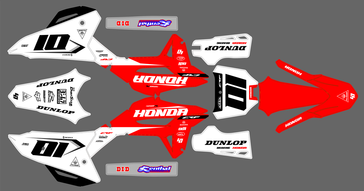 Honda CRF 250 2022-2024 & CRF 450 2021-2024 graphics kit - ZALTRIX