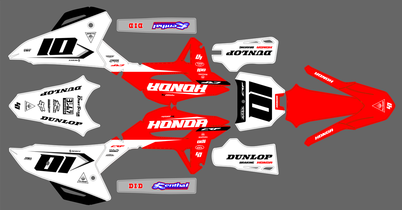 kit gráfico Honda CRF 250 2022-2024 & CRF 450 2021-2024 - ZALTRIX