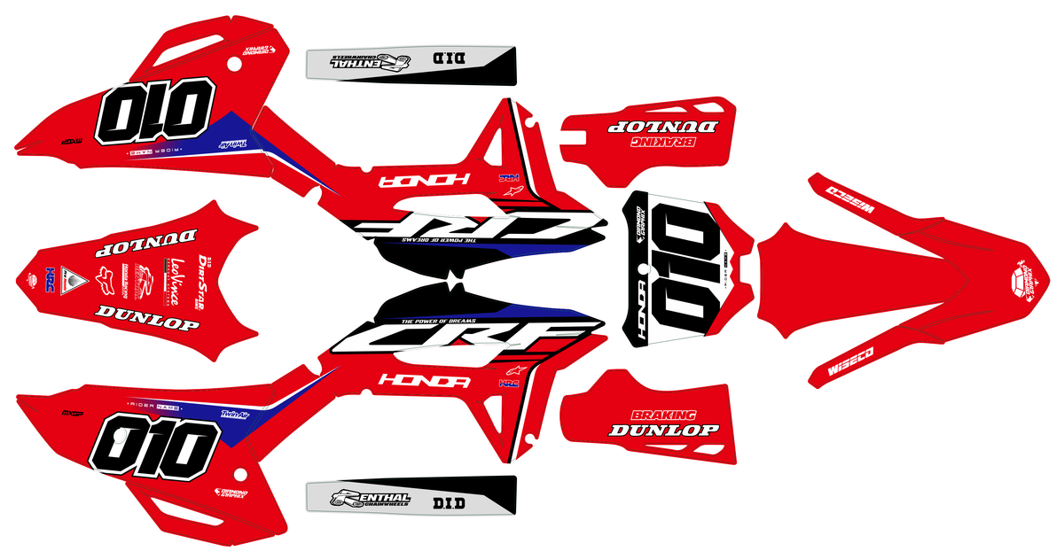 Honda CRF 250 2022-2024 & CRF 450 2021-2024 graphics kit - ZANTRIX