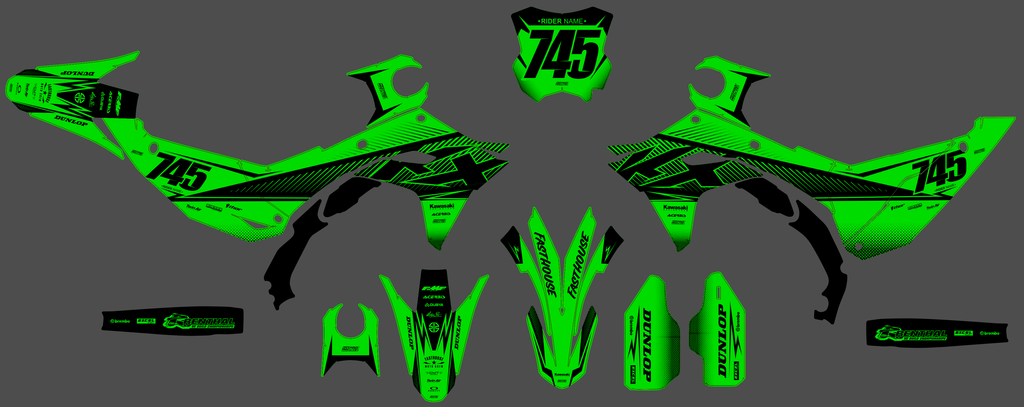 Kit Déco KAWASAKI KXF 250 2025 & KXF 450 2024-2025 - VORTRAX