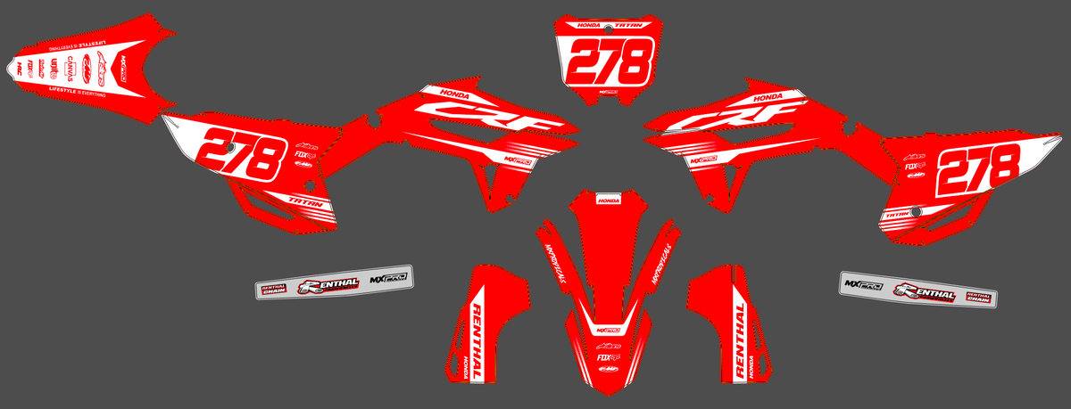 Honda CRF 250 2022-2024 & CRF 450 2021-2024 graphics kit - BLAZORX