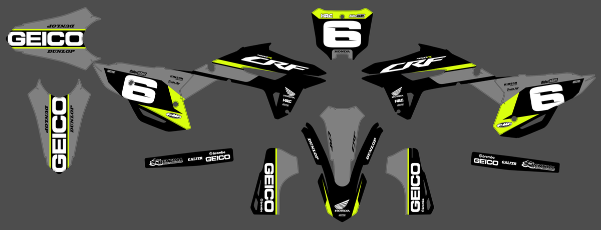 Honda CRF 250 2022-2024 & CRF 450 2021-2024 graphics kit - BLAZION