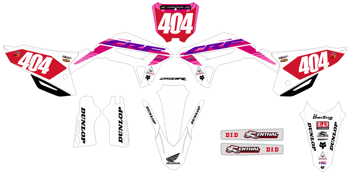 Honda CRF 250 2022-2024 & CRF 450 2021-2024 graphics kit - IGNITUS