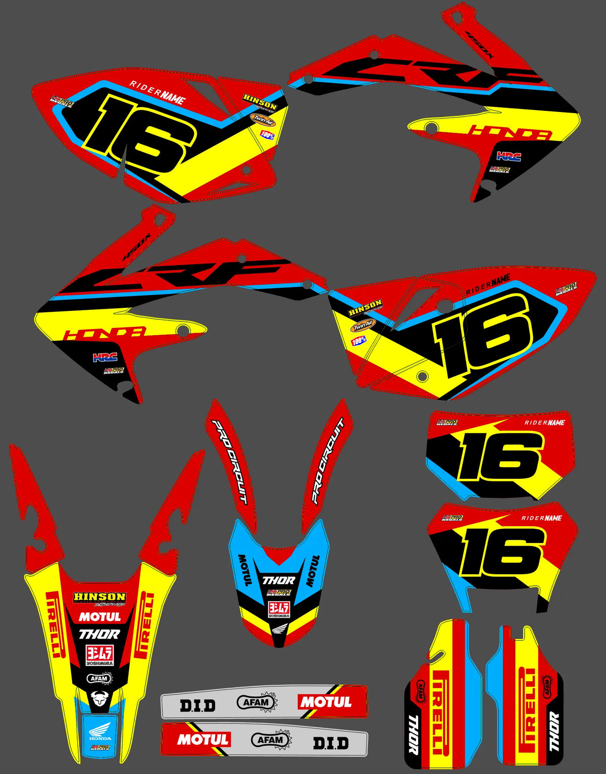 Graphics kit HONDA CRF 450 2005-2008 - SHREDIX