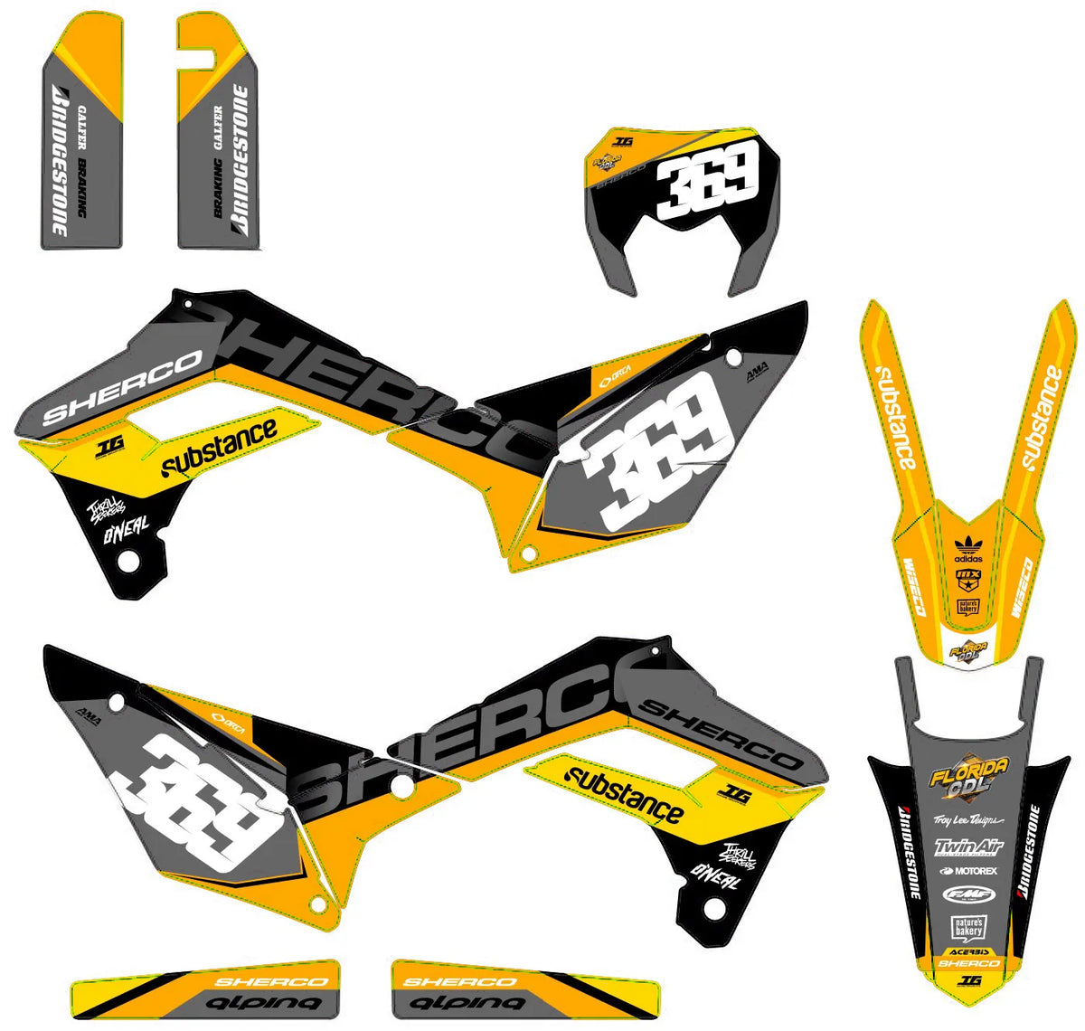 kit gráfico Sherco SE SEF 2017-2024 - AXTRON