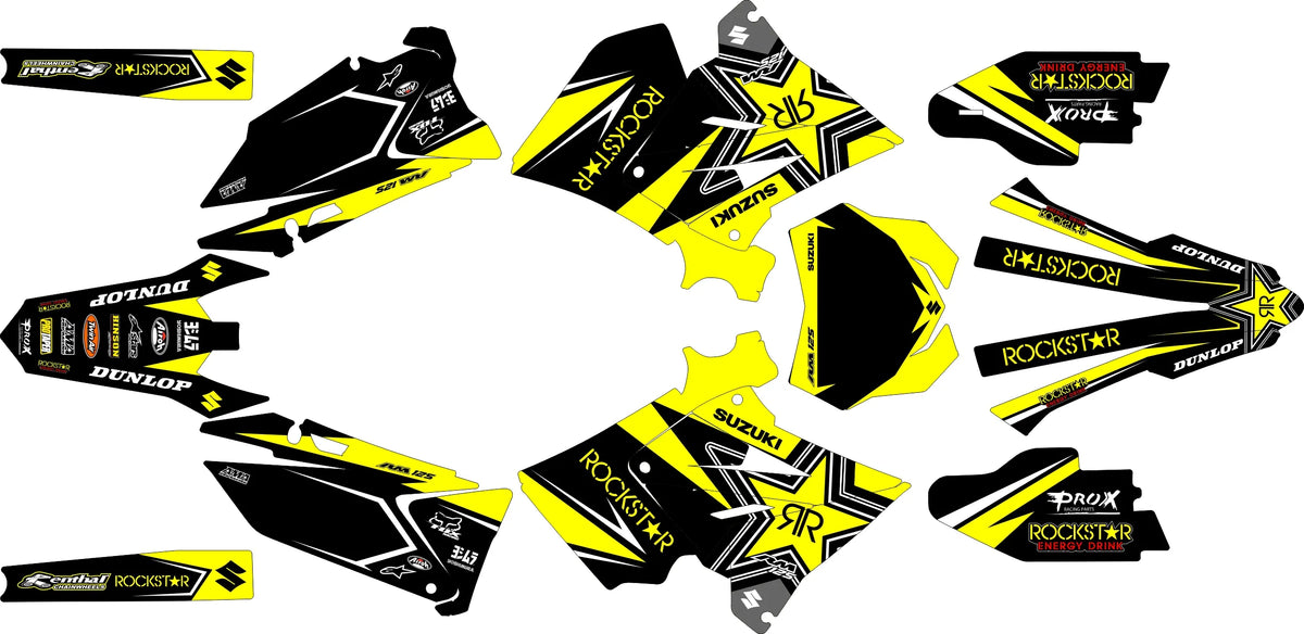 graphics kit SUZUKI RM125 & RM250 2001-2008 POLISPORT RESTYLE - XENZOR