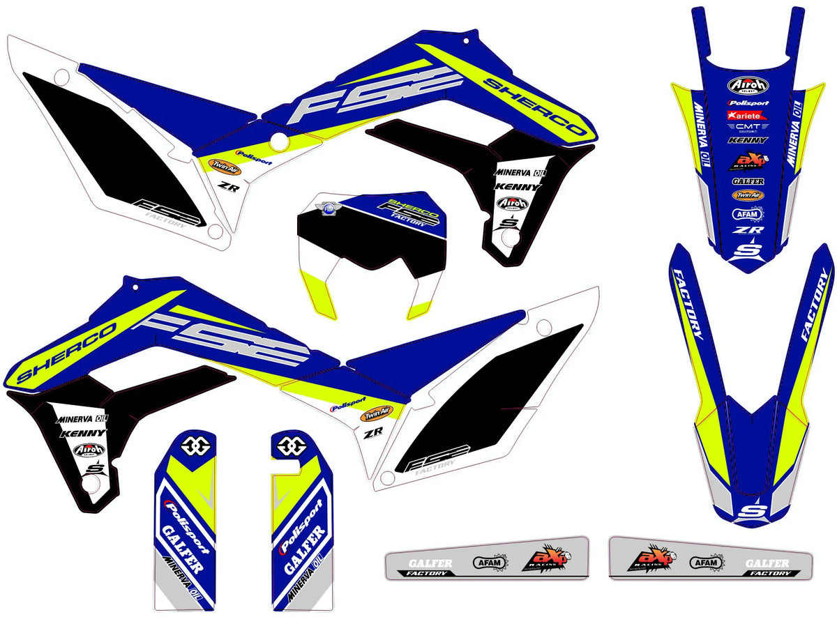 kit gráfico Sherco SE SEF 2017-2024 - RAWZOR