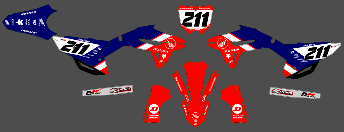 Honda CRF 250 2022-2024 & CRF 450 2021-2024 graphics kit - GRYXON