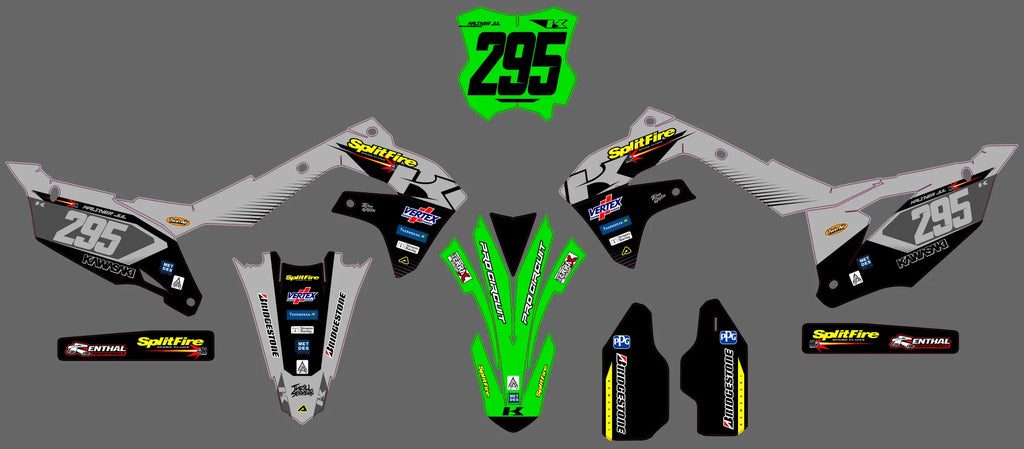 Kit Déco Kawasaki KXF 250 2021-2024 & KXF 450 2019-2023 - Voltryx