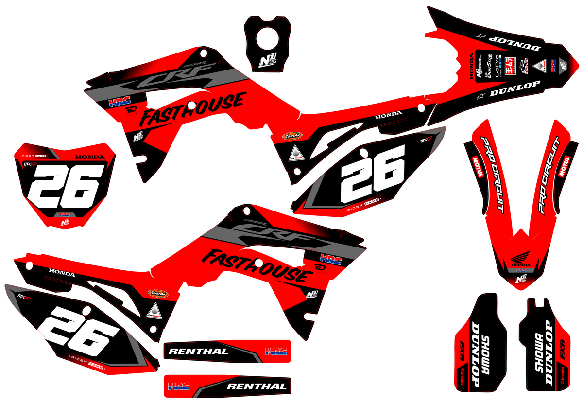 graphics kit HONDA CRF 450 2017-2020 CRF 250 2018-2021 - VOLTICA