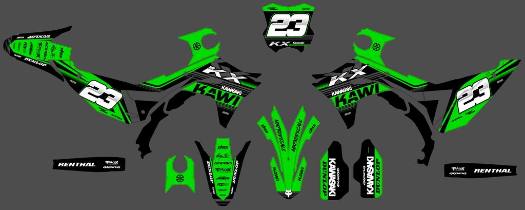 Kit Déco KAWASAKI KXF 250 2025 & KXF 450 2024-2025 - XELTOR