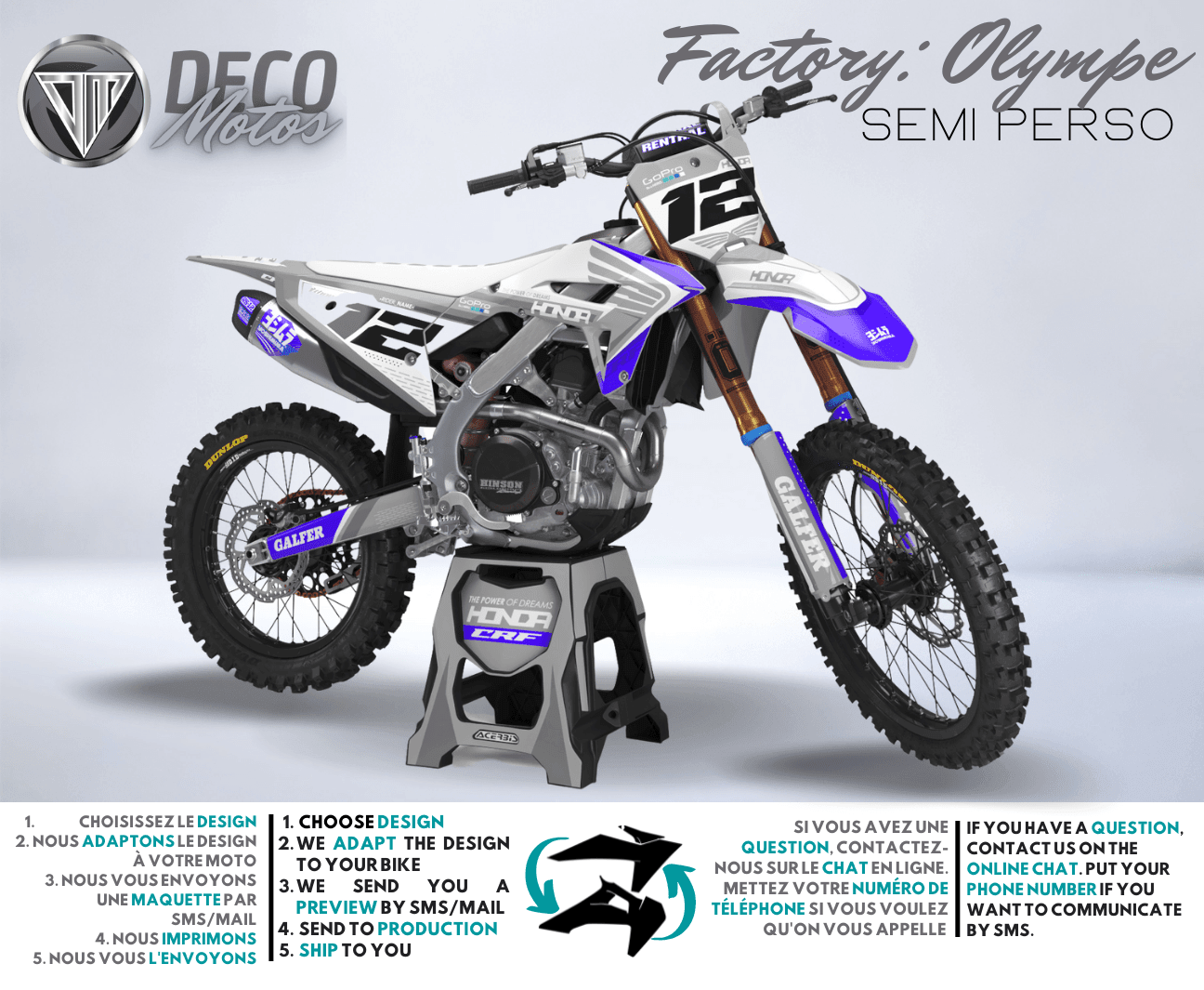 kit gráfico HONDA CRF 250 2022-2024 & CRF 450 2021-2024 - Olympe
