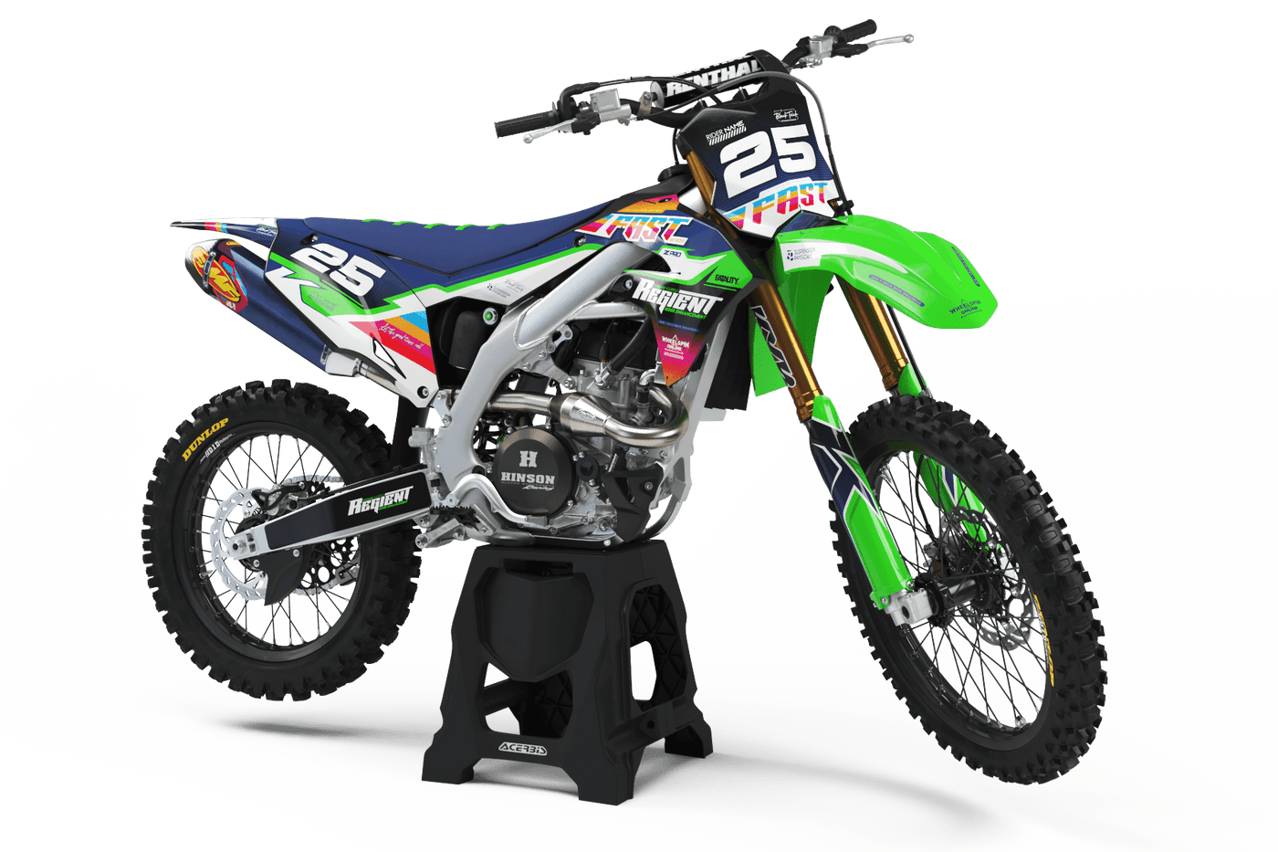 Kit de decoración Kawasaki KXF 250 2021-2024 y KXF 450 2019-2023 - Rápido