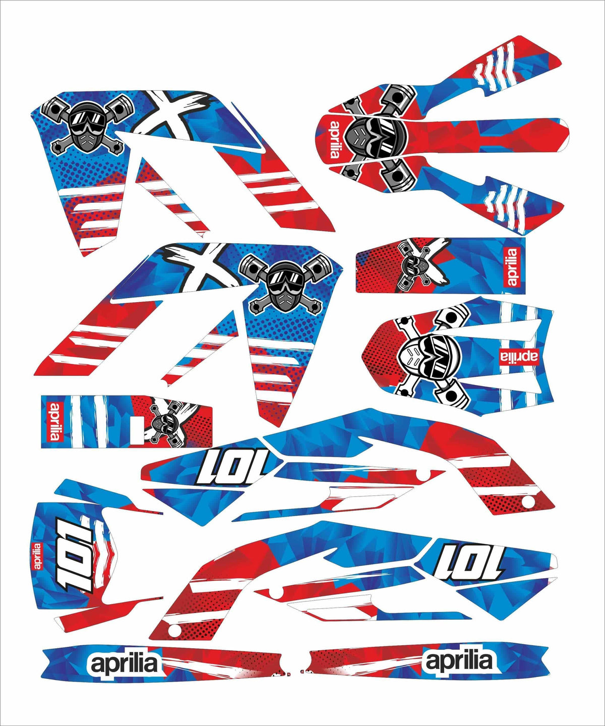 Kit Déco APRILIA SX 125 2005-2015 SKULL