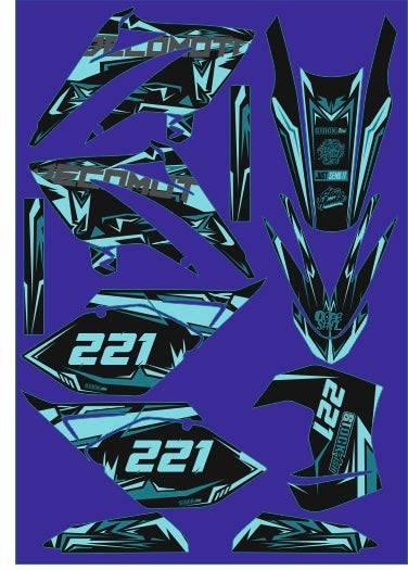 Kit Déco Beta 50 RR 2006-2010 - TURQUOISE