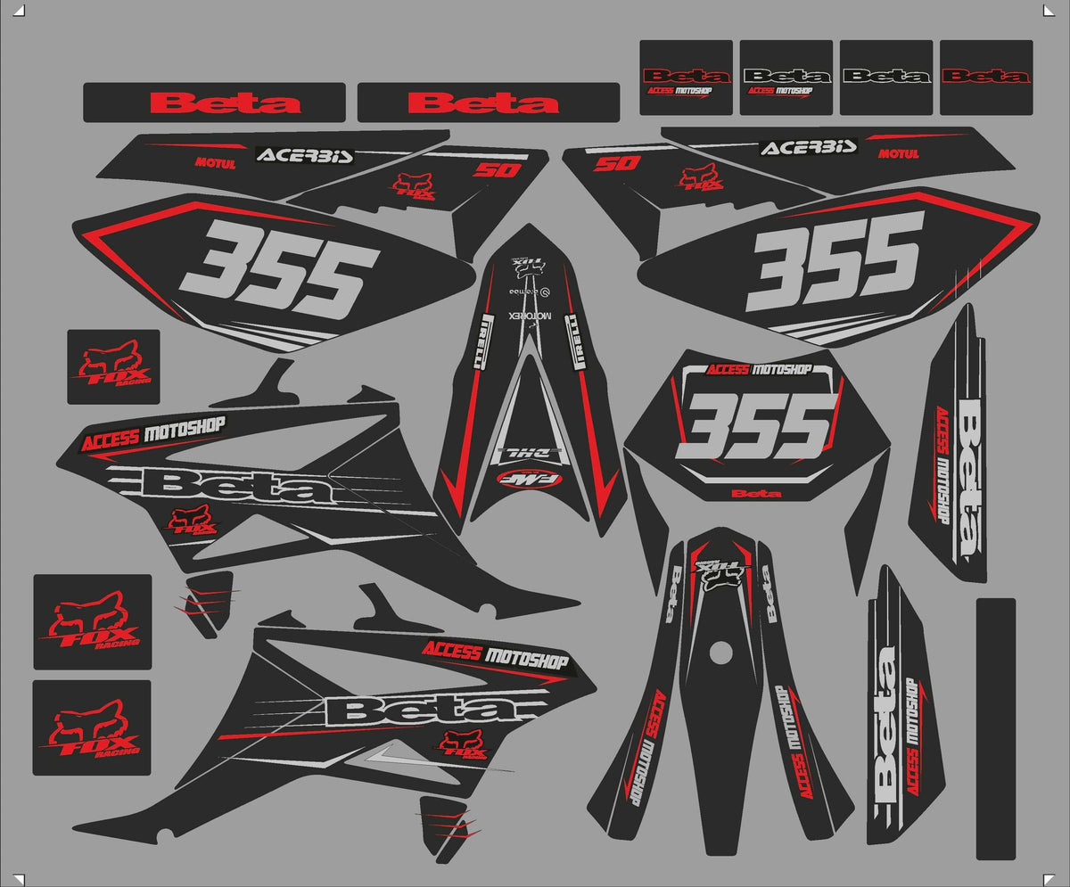 Kit Déco BETA 50 RR 2011-2020 - FACTORY RED GREY
