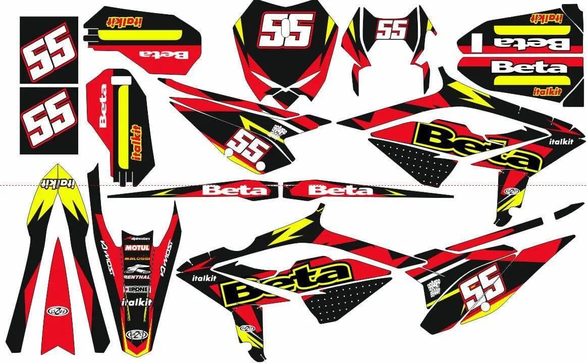 Kit Déco Beta 50 RR 2021-2025 - RED & YELLOW