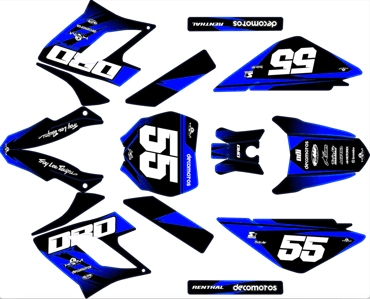 Kit Déco DERBI DRD RACING 2004-2009 - FACTORY BLUE