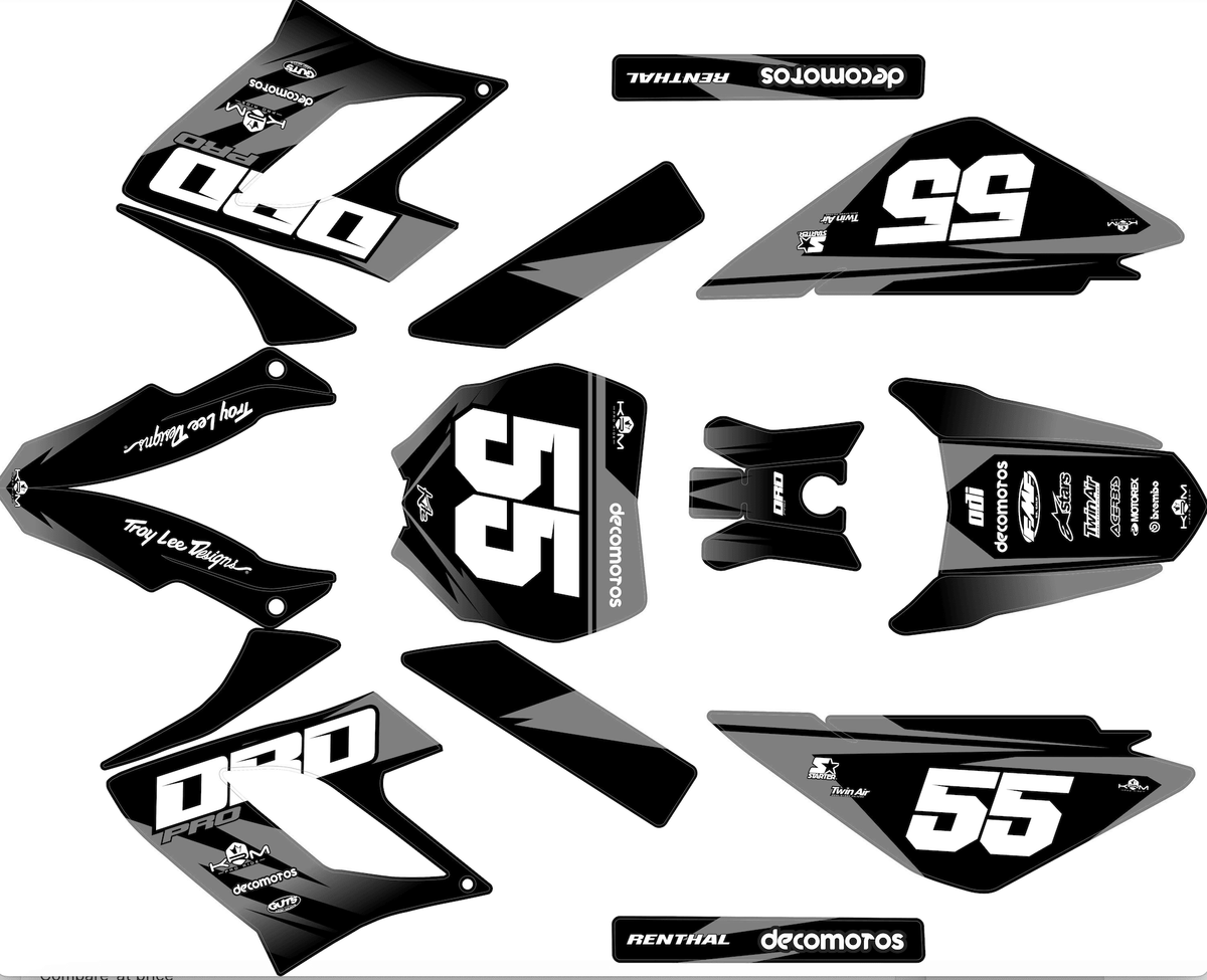 Dekorationskit DERBI DRD RACING 2004-2009 - GRAU