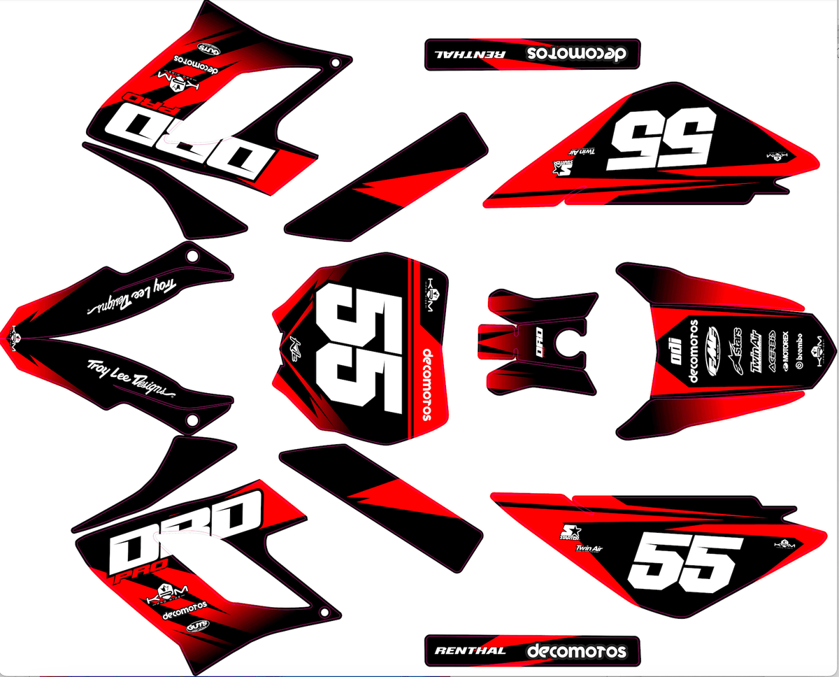 Kit Déco DERBI DRD RACING 2004-2009 - RED