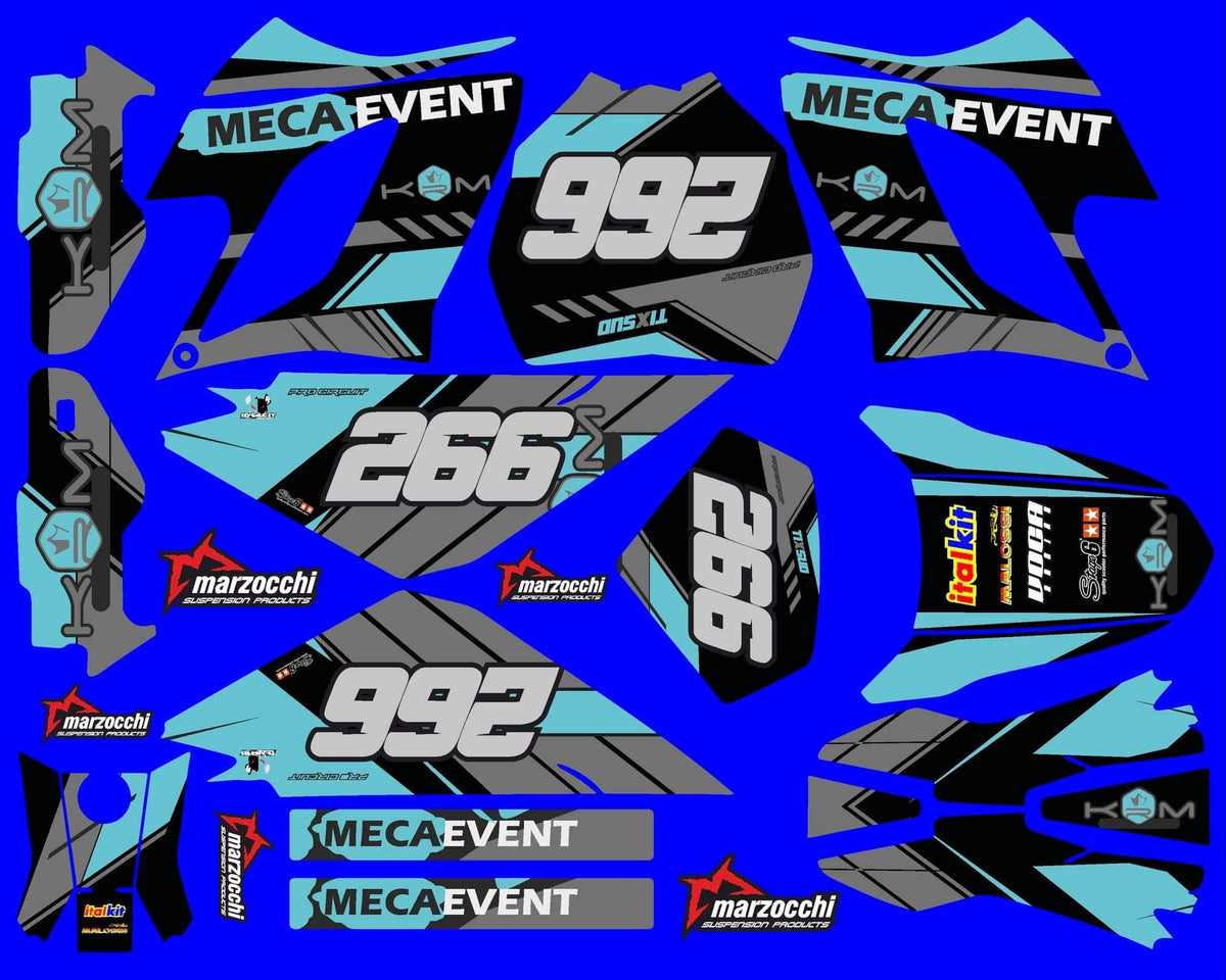 DERBI DRD RACING 2004-2009 graphics kit - MECA TURQUOISE