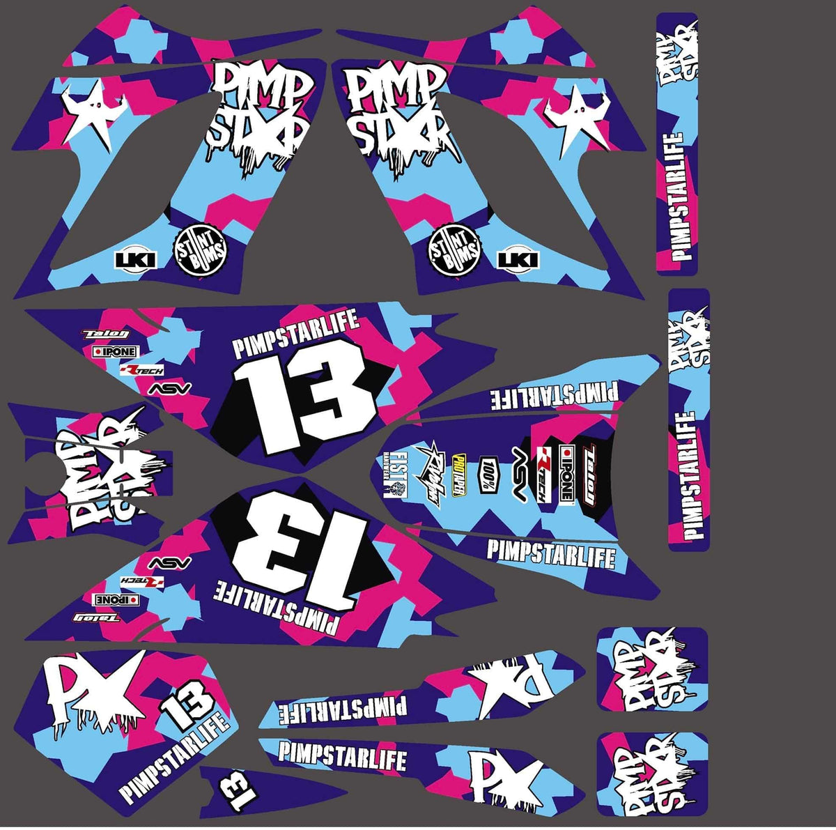 Dekor-Kit DERBI DRD RACING 2004-2009 - PIMPSTAR #2