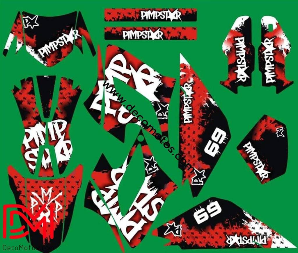 Kit Déco DERBI DRD RACING 2004-2009 - PIMPSTAR ROUGE