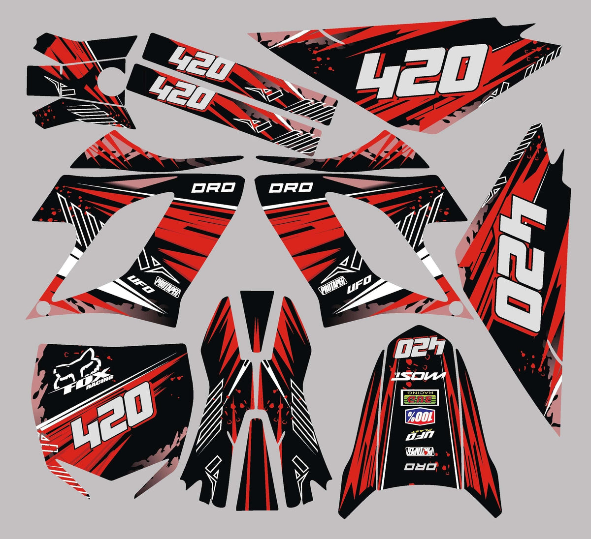 Kit Déco DERBI DRD RACING 2004-2009 - RED