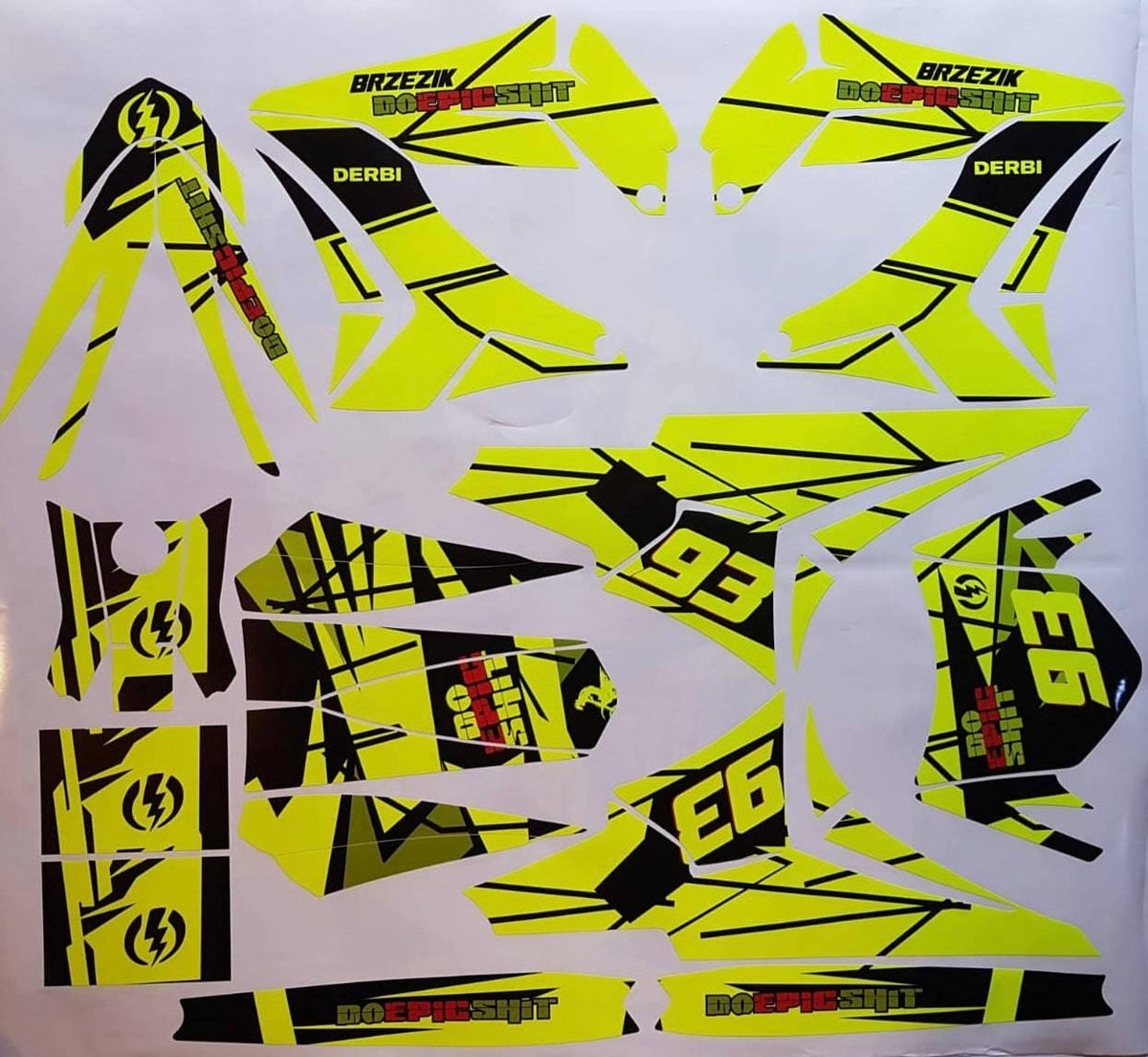 Dekor-Kit DERBI PLASTIQUE TNT (Neon optional)