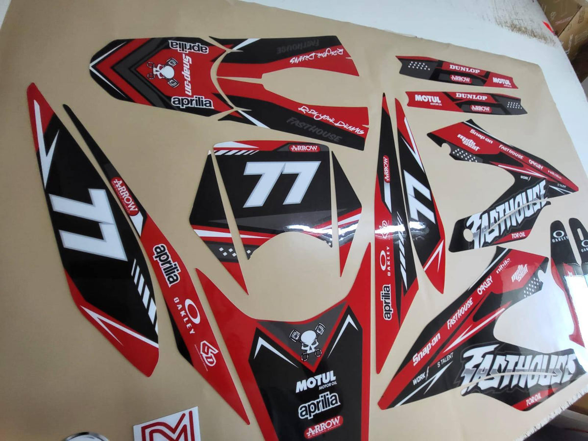 kit gráfico Derbi Senda DRD 125 SM / Aprilia SX 125 2018-2024 - FASTHOUSE