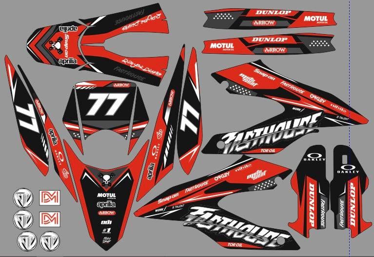 kit gráfico Derbi Senda DRD 125 SM / Aprilia SX 125 2018-2024 - FASTHOUSE