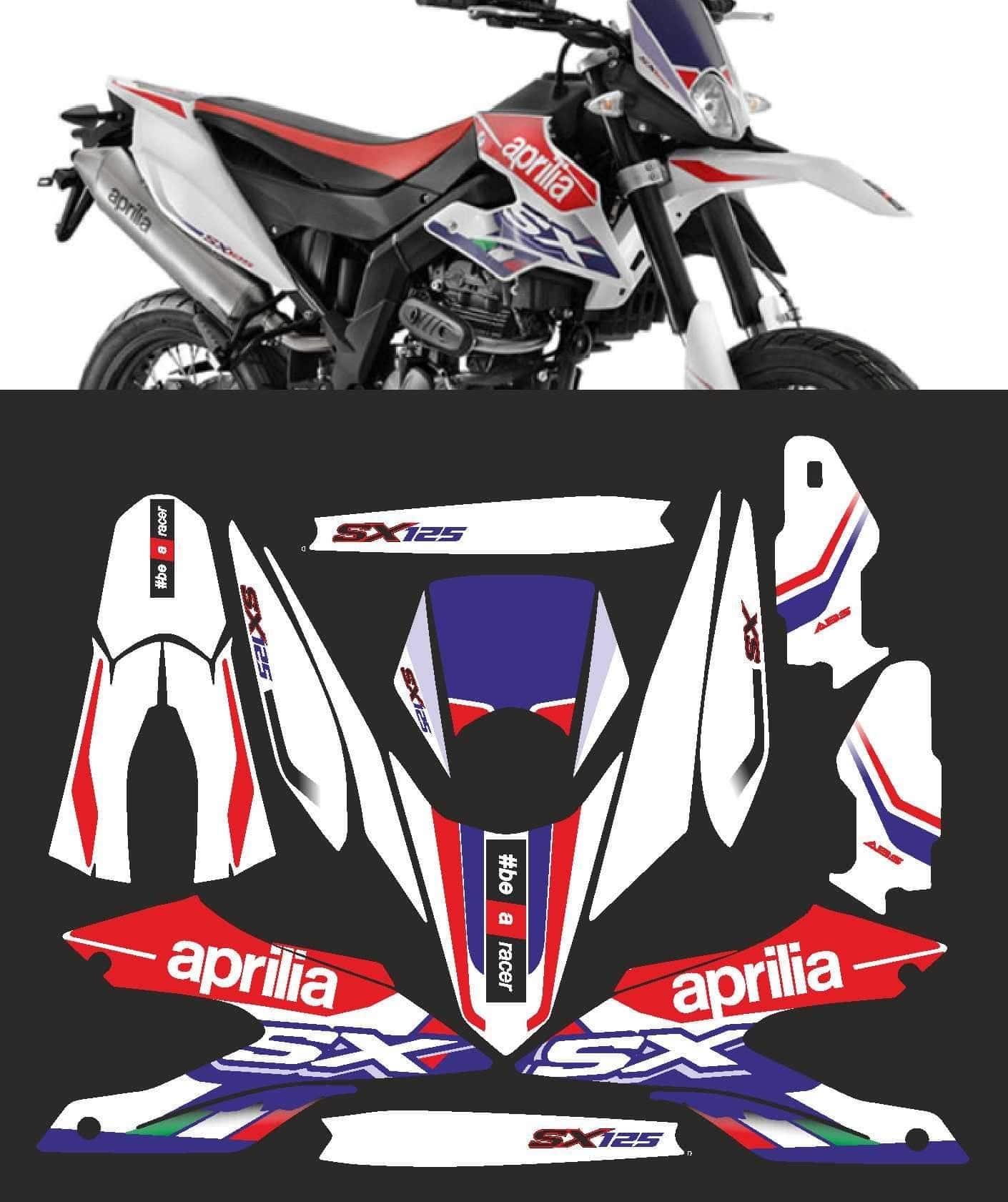 aprilia sx 125 schutzblech Dekorationskit DERBI Senda DRD 125 SM / APRILIA SX 125 2018-2024 ORIGINE V2