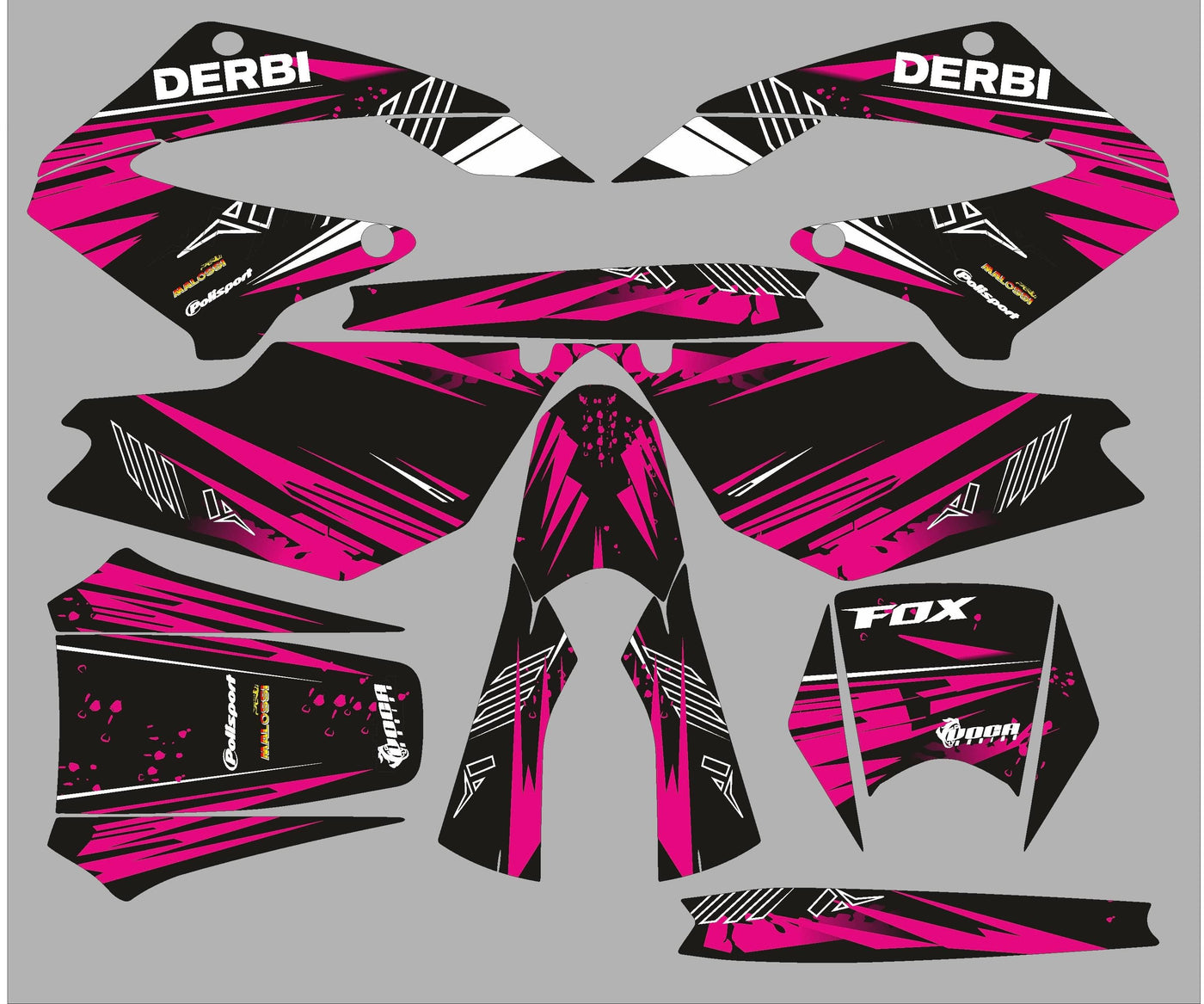 Kit Deco DERBI Senda SM 125 Baja PINK