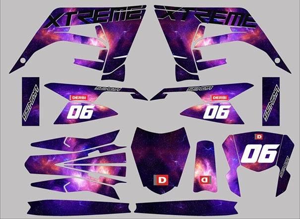 Kit Déco DERBI X-TREME / RACING 2018-2024 - GALAXY