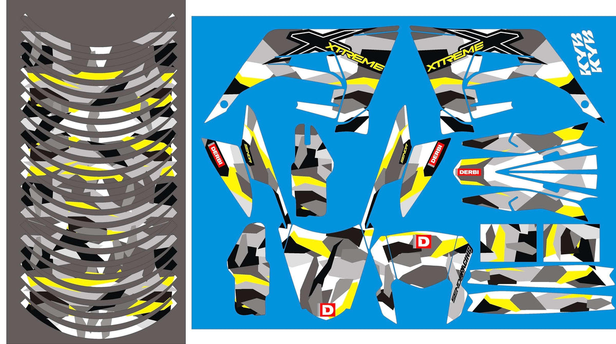 Dekor-Kit DERBI X-TREME / RACING 2018-2024 - URBAN