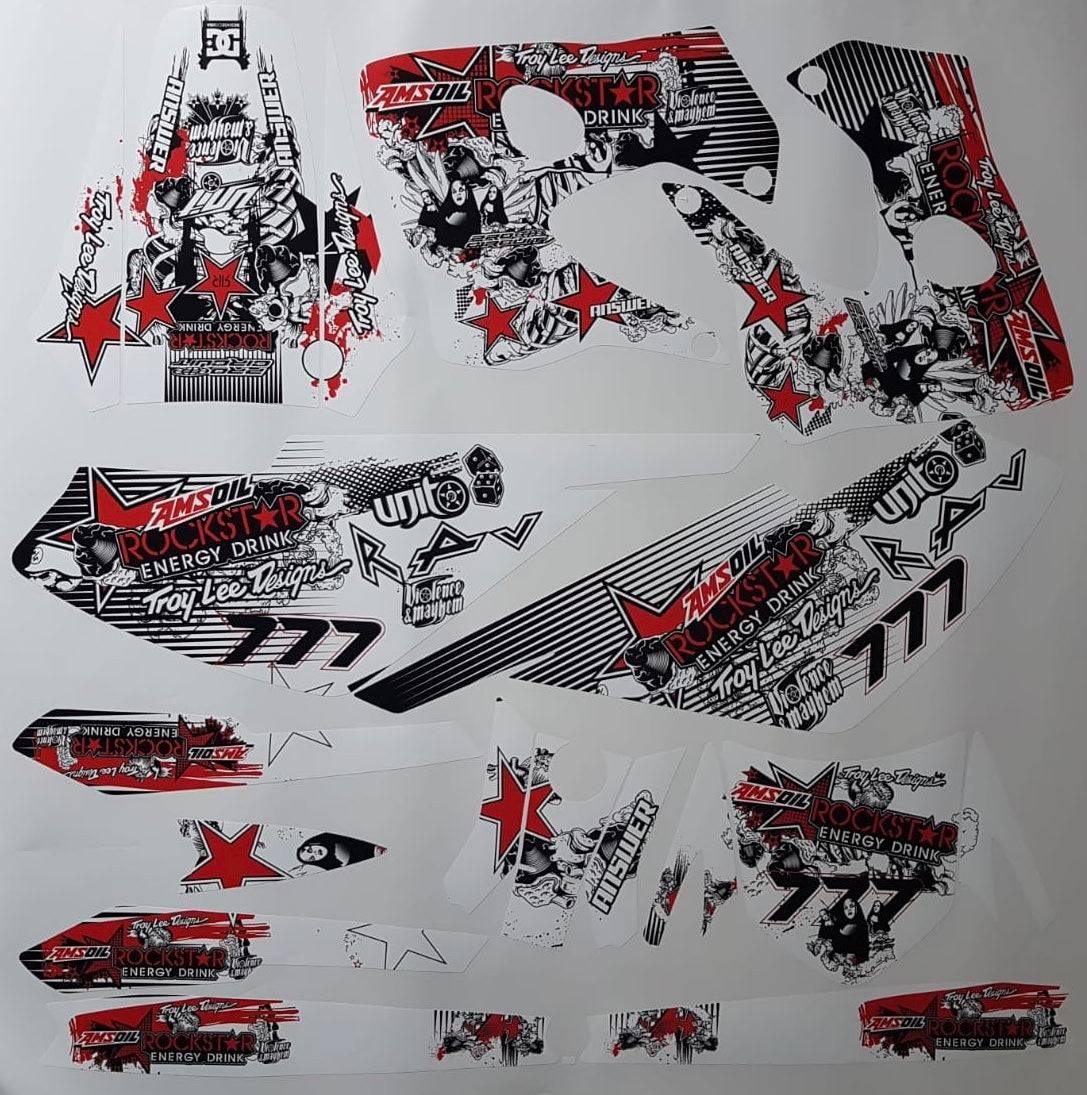 graphics kit DERBI XTREME 2003-2004 - ROCKSTAR RED