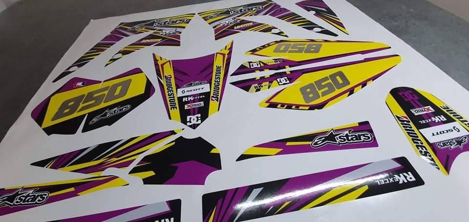 graphics kit DERBI X-TREME / RACING 2011-2017 - ALPINESTAR PURPLE