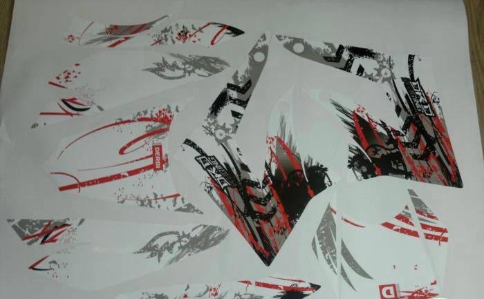 Kit Déco DERBI X-TREME / RACING 2011-2017 - ORIGINE BLANC