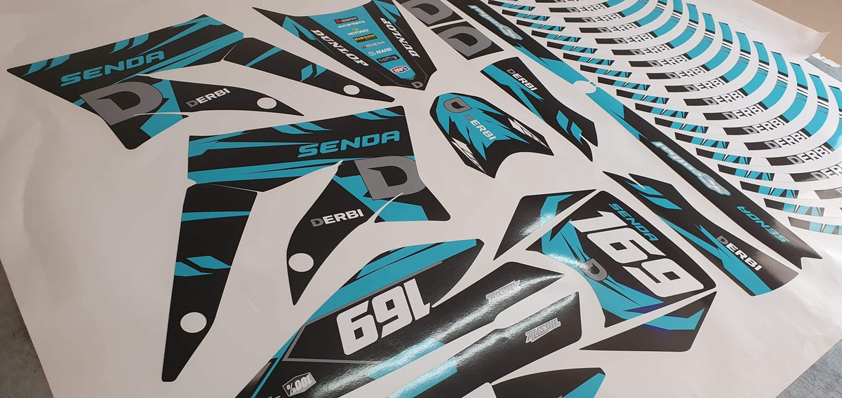 Kit Deco DERBI X-TREME / RACING 2011-2017 - TURQUOISE