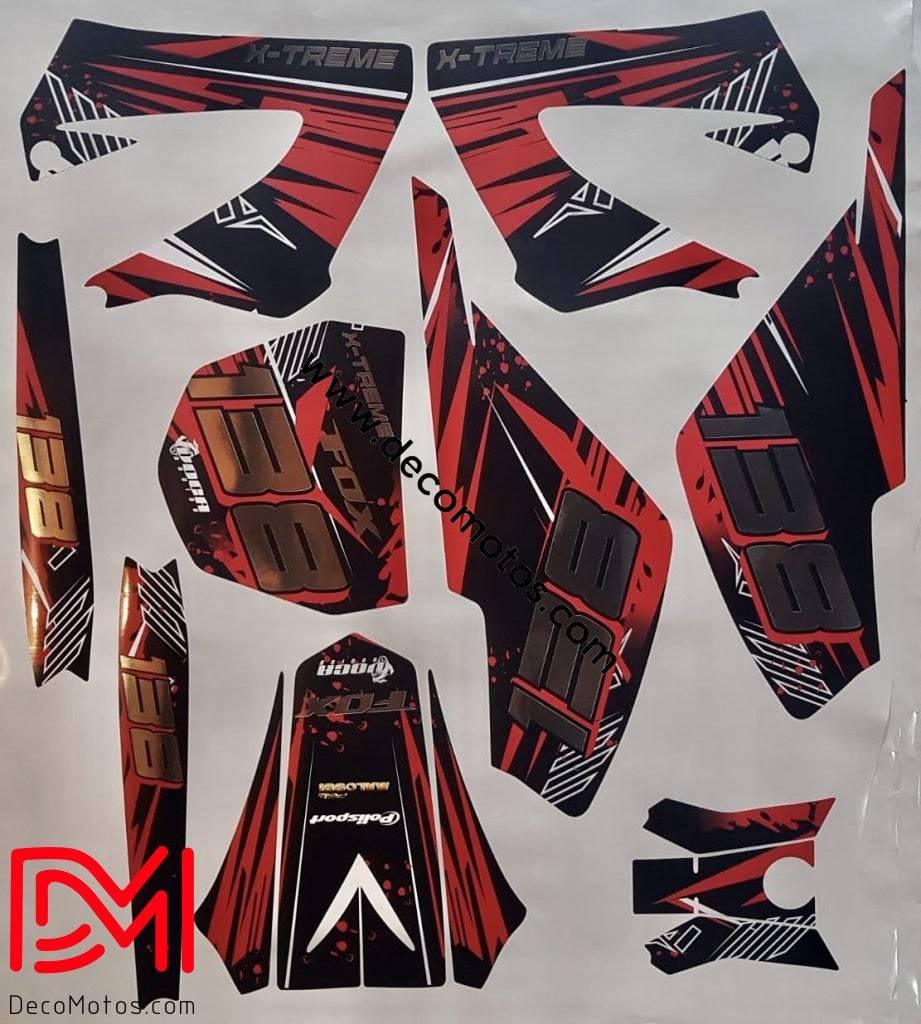 DERBI XTREME XRACE FRONT DECORATION KIT 2011 (CHROME OPTIONAL, NOT INCLUDED)