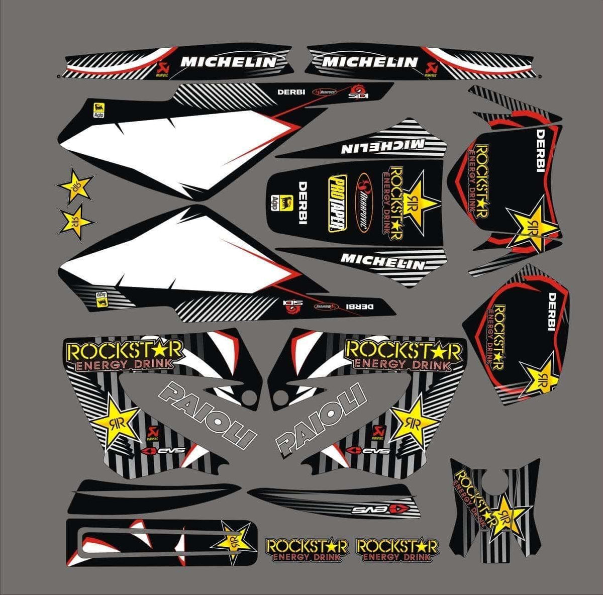 kit grafiche DERBI XTREME XRACE AVANT 2011 - CLASSIC ROCKSTAR #2