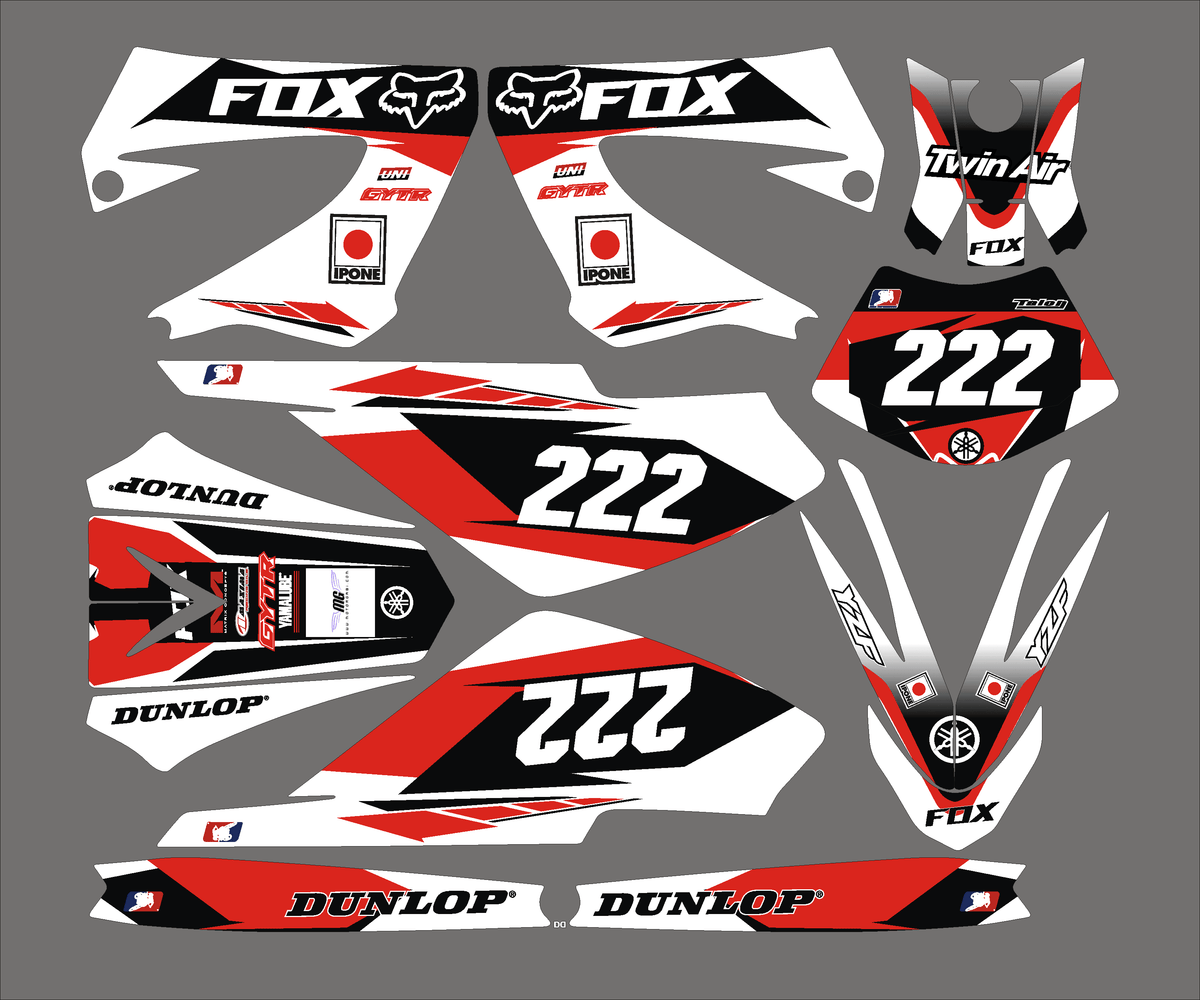 graphics kit DERBI XTREME XRACE FRONT 2011 - FOX RED
