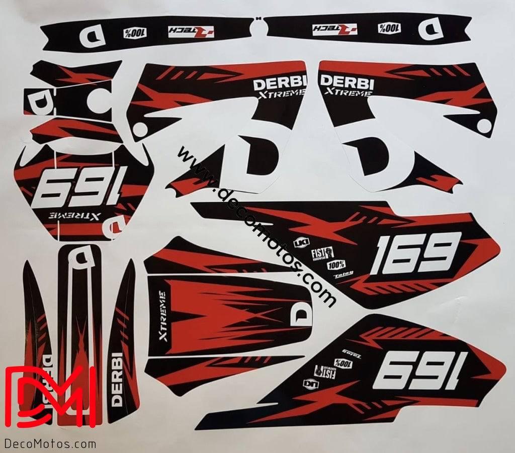 Dekor-Kit DERBI XTREME XRACE VORNE 2011 - ROT #1