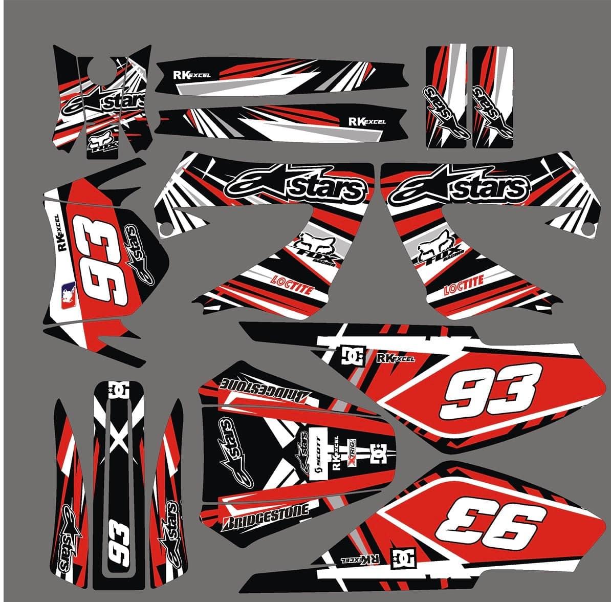 Kit Déco DERBI XTREME XRACE AVANT 2011 - RED ALPINESTAR