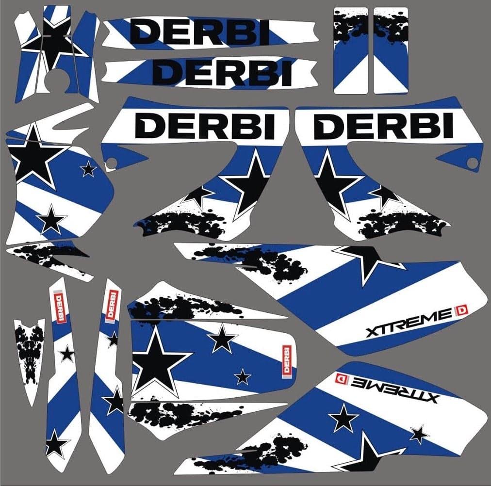 Kit Déco DERBI XTREME XRACE AVANT 2011 - SIMPLE BLUE