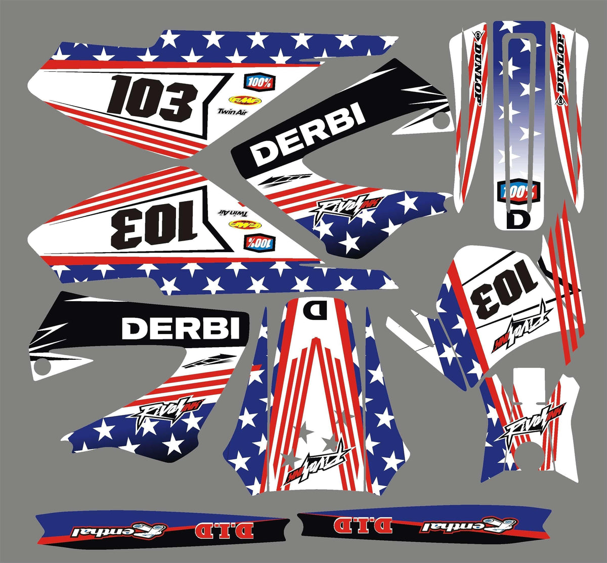 Kit Déco DERBI XTREME XRACE AVANT 2011 - US
